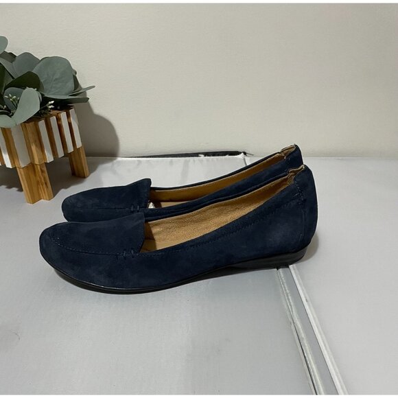 Naturalizer Women's Navy Blue Suede Slip-On Loafers Size 8.5M - Picture 4 of 16